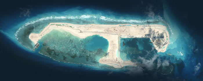 Ilha artificial no Mar do Sul da China