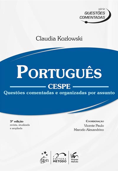 Português Cespe - Questões comentadas e organizadas por assunto