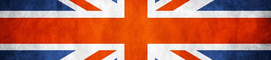 bandeira do Reino Unido na horizontal