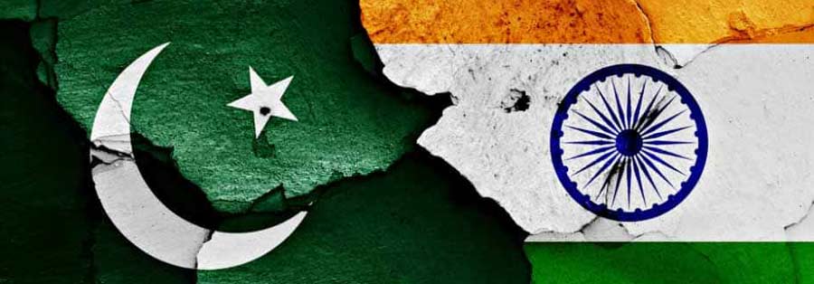 bandeira da Índia e do Paquistão